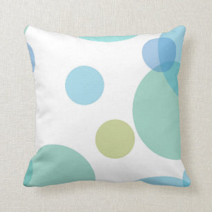 Sierkussen Groene blauwe cirkels