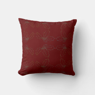 Sierkussen Holly Schets allover print rode backgr