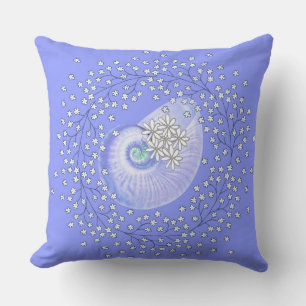 Sierkussen in blauw Shell & Daisy Design