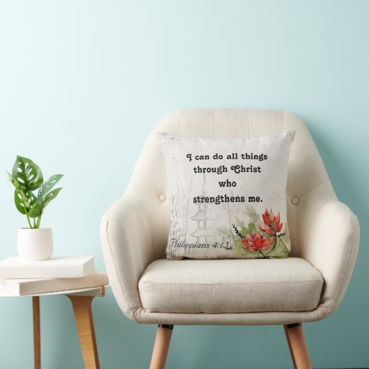 Sierkussen Inspirerend Bijbelscripts (Stoel)