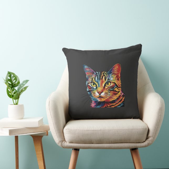 Sierkussen kat patterned (Stoel)