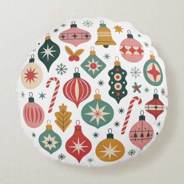 Sierkussen kerstversiering rond kussen (Voorkant)