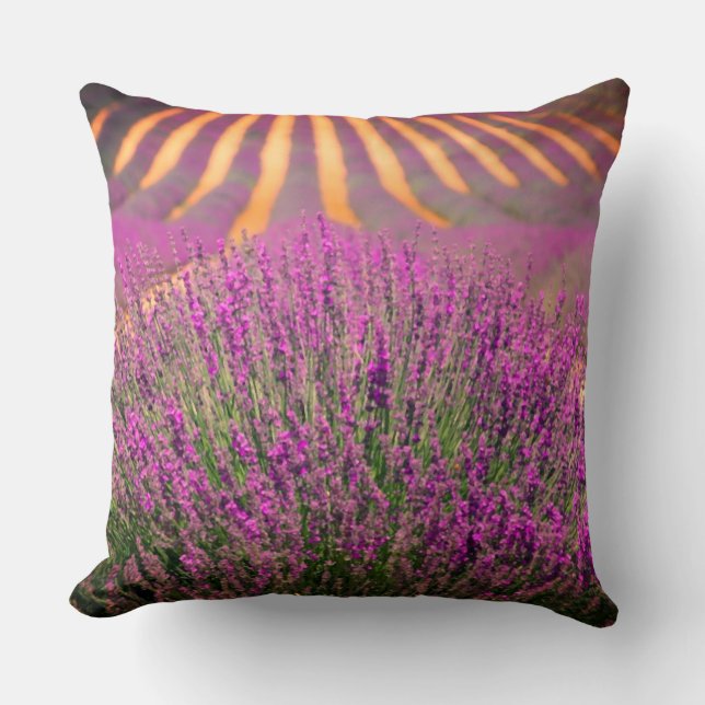 Sierkussen Lavender Field (Voorkant)