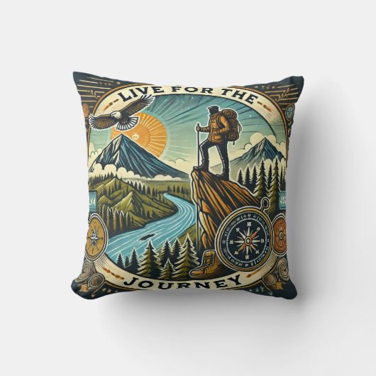 Sierkussen "Live for the Journey" (Voorkant)