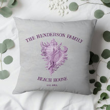 Sierkussen Magenta Conch Shell