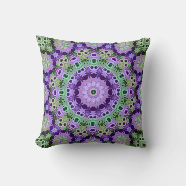 Sierkussen Mandala rond patroon kaleidoscoop (Voorkant)