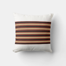 Sierkussen met bruin/beige/zwarte strepen