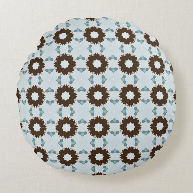 sierkussen met een geometrisch patroon rond kussen (Voorkant)