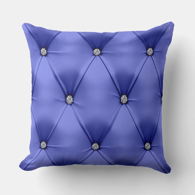 Sierkussen met een prachtig blauw diamant (Voorkant)