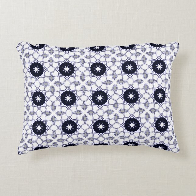 sierkussen met geometrisch patroon accent kussen (Voorkant)