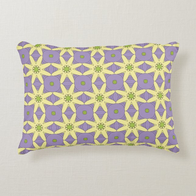 sierkussen met geometrisch patroon accent kussen (Voorkant)