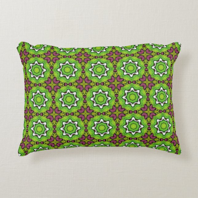 sierkussen met geometrisch patroon accent kussen (Voorkant)