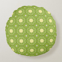 sierkussen met geometrisch patroon rond kussen