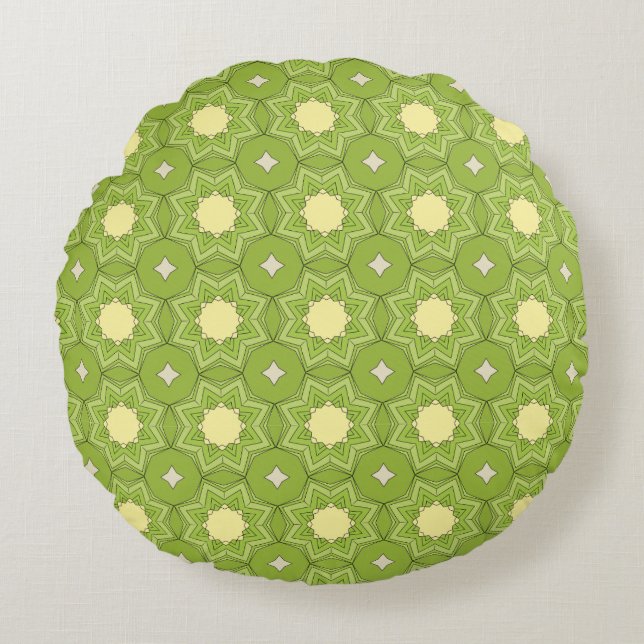 sierkussen met geometrisch patroon rond kussen (Voorkant)