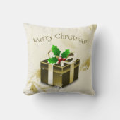 Sierkussen met gouden kerstcadeaus (Voorkant)