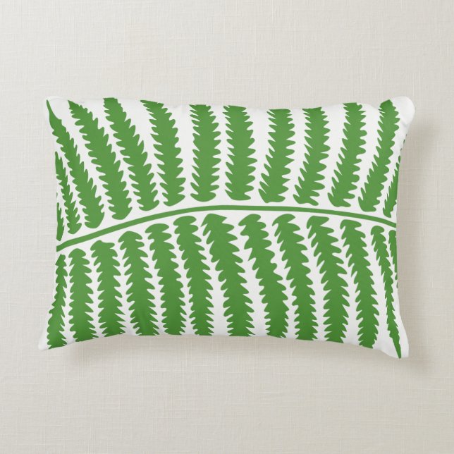 Sierkussen met groen leder accent kussen (Achterkant)