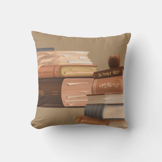 Sierkussen met het ontwerp van stapel boeken (Voorkant)