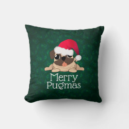 Sierkussen met kerstbeker hond 16 x 16 inch