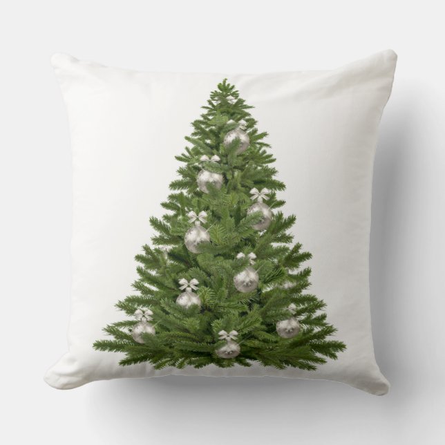 Sierkussen met kerstbomen (Voorkant)