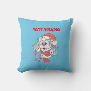 Sierkussen met kerstBunny Rabbit
