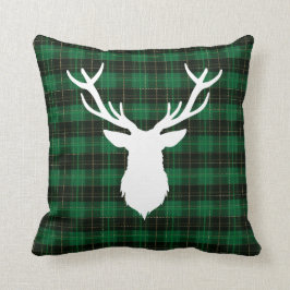 Sierkussen met kerstmis Deer Green Pset