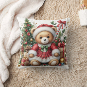 Sierkussen met kerstTeddy Bear