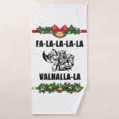 Sierkussen met kerstvalhalla badhanddoek (Badhanddoek)