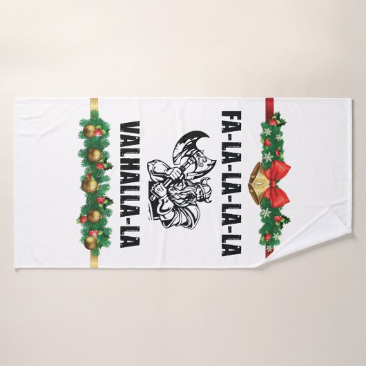 Sierkussen met kerstvalhalla badhanddoek (Badhanddoek)