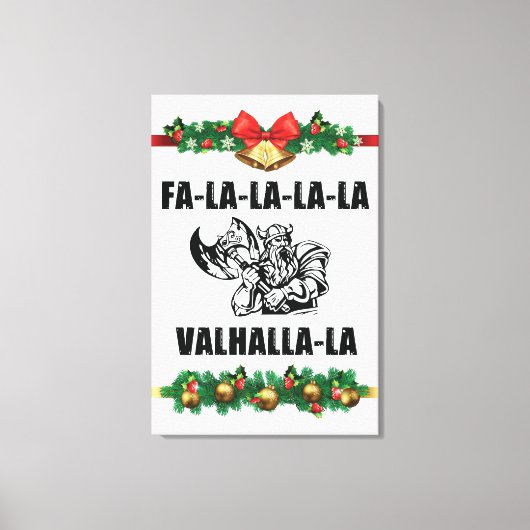 Sierkussen met kerstvalhalla canvas afdruk (Voorkant)