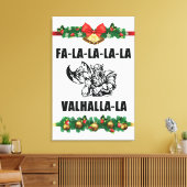 Sierkussen met kerstvalhalla canvas afdruk (Insitu (Woonkamer))