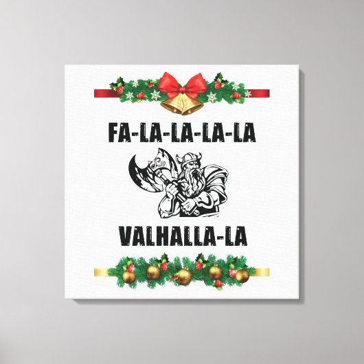 Sierkussen met kerstvalhalla canvas afdruk (Voorkant)