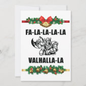 Sierkussen met kerstvalhalla feestdagenkaart (Voorkant)