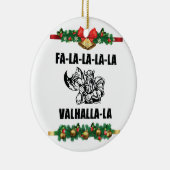 Sierkussen met kerstvalhalla keramisch ornament (Rechts)