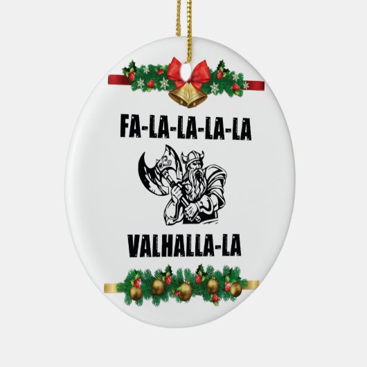 Sierkussen met kerstvalhalla keramisch ornament (Rechts)