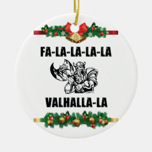 Sierkussen met kerstvalhalla keramisch ornament