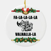 Sierkussen met kerstvalhalla keramisch ornament (Achterkant)