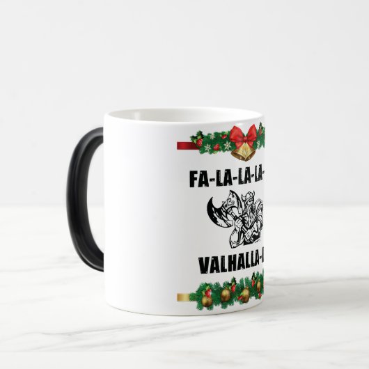 Sierkussen met kerstvalhalla magische mok (Voorkant links)