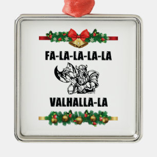Sierkussen met kerstvalhalla metalen ornament