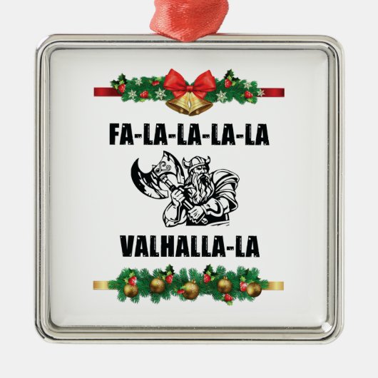 Sierkussen met kerstvalhalla metalen ornament (Voorkant)