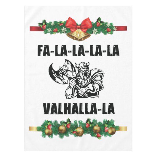 Sierkussen met kerstvalhalla tafelkleed (Voorkant)
