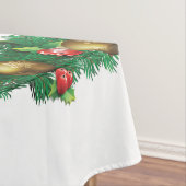 Sierkussen met kerstvalhalla tafelkleed (Voorbeeld)