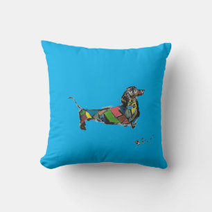 Sierkussen met Kleurrijke Dachshund