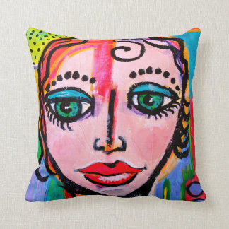 Sierkussen met kleurrijke rode katoen 16x16 met Vr