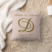 Sierkussen met monogram gift (Deken)