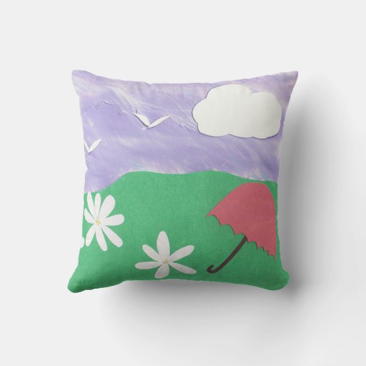 Sierkussen met openluchtscène (Achterkant)