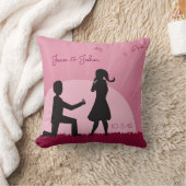 Sierkussen met paar Silhouette (Deken)