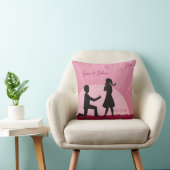 Sierkussen met paar Silhouette (Stoel)