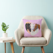 Sierkussen met paarden in een hart (Stoel)