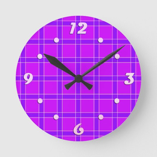 Sierkussen met  patroon voor Bright neoncrimson Ronde Klok (Voorkant)