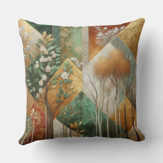 Sierkussen met poolvos uit het bos (Achterkant)